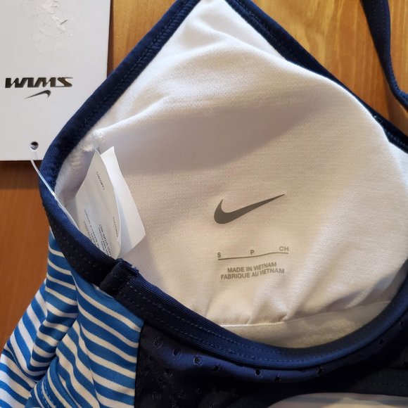 Nike Women's Stripe Racerback Tankini Top - Picture 7 of 13